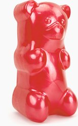 Gnawsome Squeaker Gummy Bear Dog Chew Toy, Red, Mega