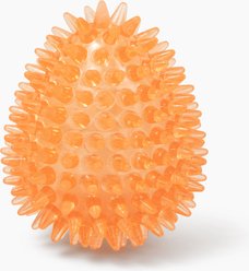 Gnawsome Spiky Egg Dog Chew Toy, Orange, Medium