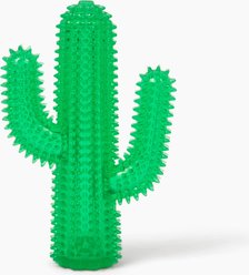 Gnawsome Squeaker Cactus Dog Chew Toy, Dark Green