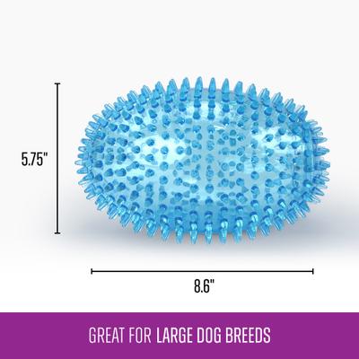 Show full view: Gnawsome Spiky Football Dog Chew Toy, Blue slide 3 of 3
