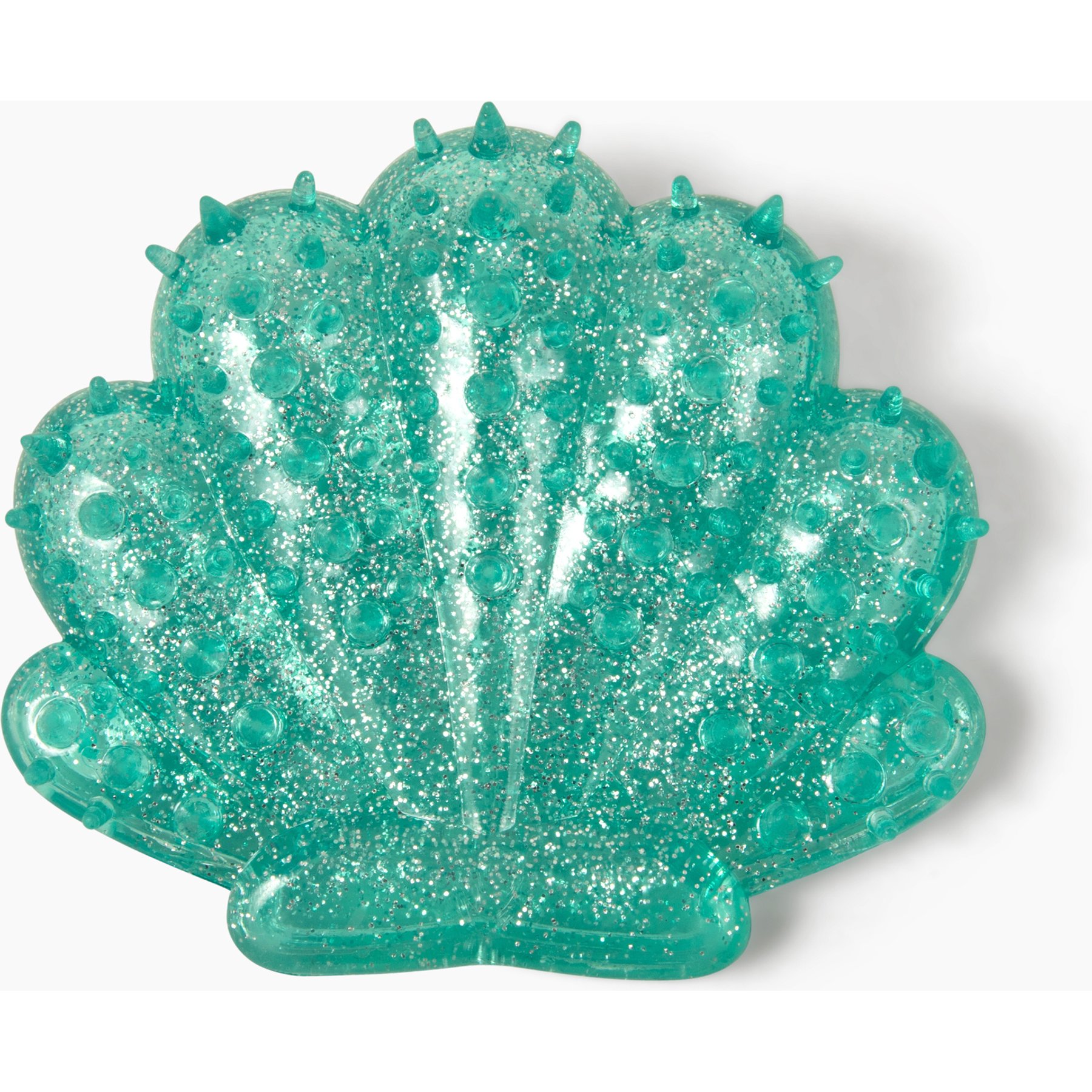 Gnawsome Squeaker Shell Dog Chew Toy, Teal