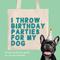 Show in main carousel: Sweet Paws x Five Dot Post I Throw Birthday Parties for My Dog Tote Bag, Tan / Green / Blue slide 6 of 10