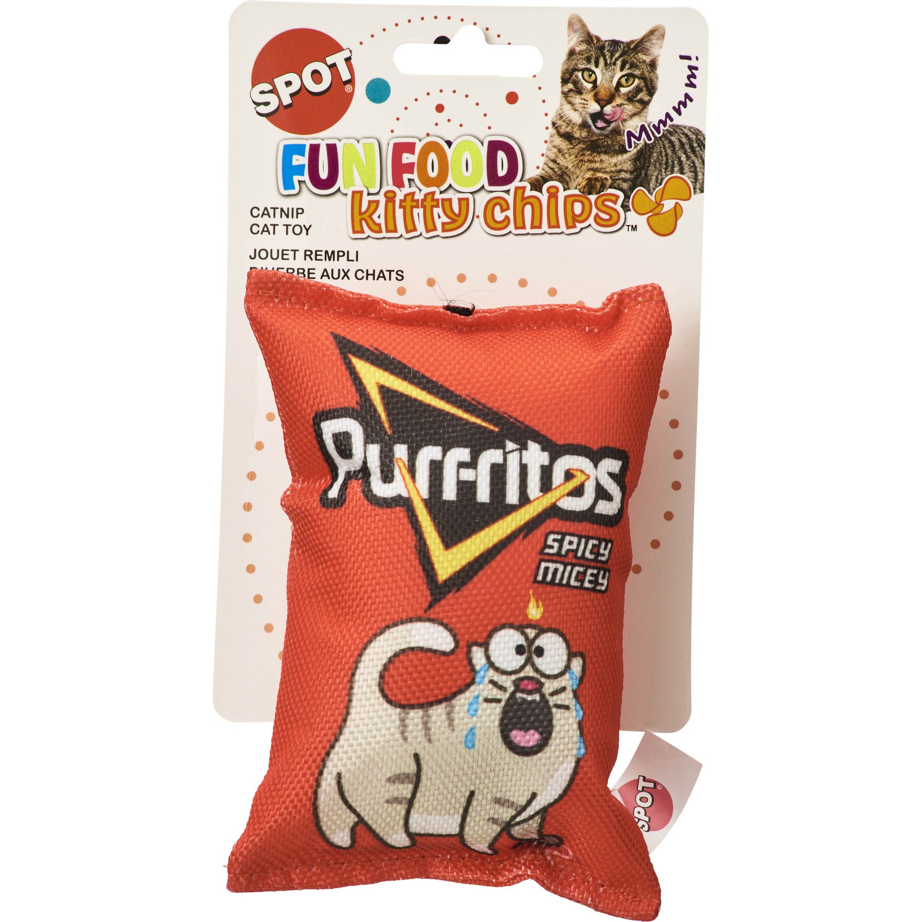 Ethical Pet Fun Food Kitty Chips Plush Cat Toy, Color Varies, 5-in