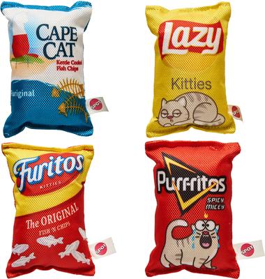 Show full view: Ethical Pet Fun Food Kitty Chips Plush Cat Toy, Color Varies, 5-in slide 2 of 8