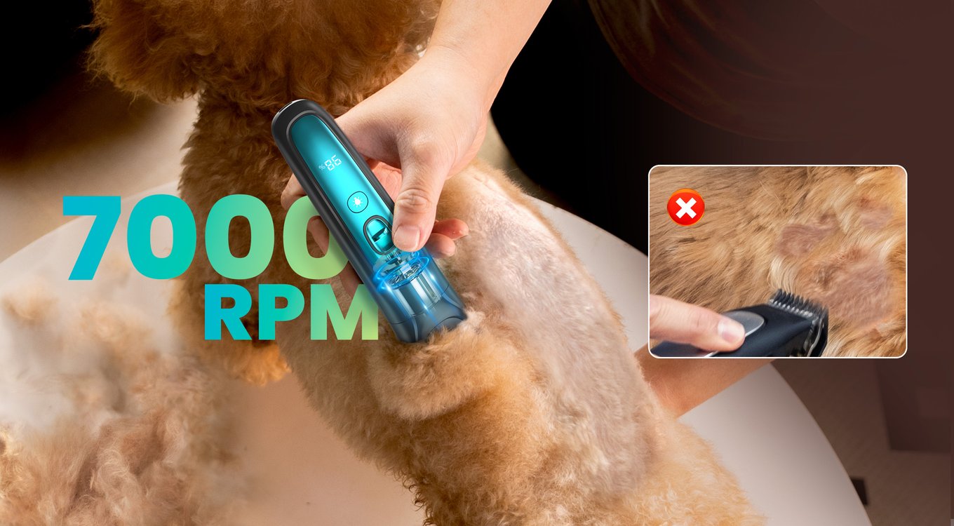 Silent Groom Pro - Effortless & Quiet Pet Grooming - Heusom