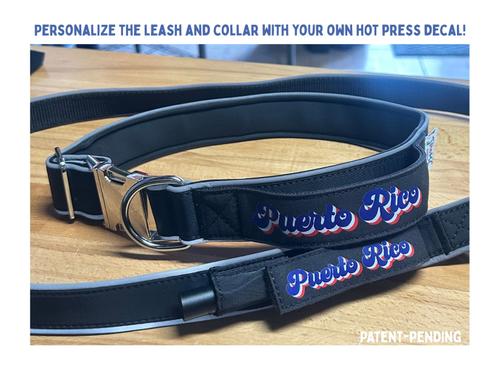 Show full view: IBK Doggies Flashlight Reflective Nylon Bungee Dog Leash Collar Set, Black, Large: 18 to 24-in neck, 1.5-in wide slide 9 of 10