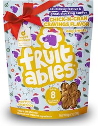 Fruitables Chick-N-Cran Cravings Flavor Baked Deliciously Healthy Crunchy Dog Treats, 7-oz