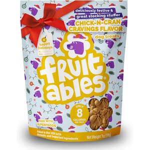 Fruitables Chick-N-Cran Cravings Flavor Baked Deliciously Healthy Crunchy Dog Treats, 7-oz