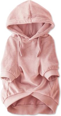 Show full view: Pet Passion Cooper II - The Velour Solid Dog Hoodie, Pink, Large slide 3 of 10