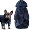 Show in main carousel: Pet Passion Cooper II - The Velour Solid Dog Hoodie, Navy, Small slide 1 of 10