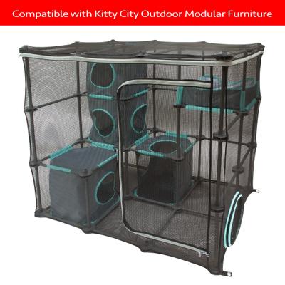 Show full view: Kitty City Outdoor Catio Furniture & Play Kits Cat Pipes & Joints, Grey slide 3 of 6