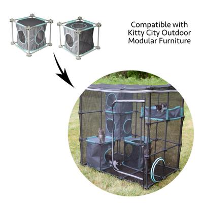 Show full view: Kitty City Outdoor Catio Furniture & Play Kits Cat Cubes Replacement, Grey slide 4 of 5