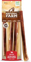 Natural Farm Odor-Free Extra Thick Bully Sticks Dog Treats, 12-in, 5 count