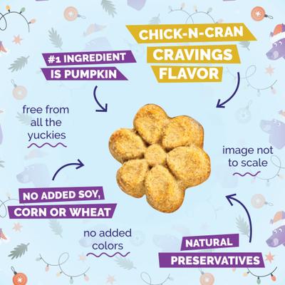 Show full view: Fruitables Chick-N-Cran Cravings Flavor Baked Deliciously Healthy Crunchy Dog Treats, 7-oz slide 6 of 9