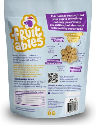 Show full view: Fruitables Chick-N-Cran Cravings Flavor Baked Deliciously Healthy Crunchy Dog Treats, 7-oz slide 3 of 9