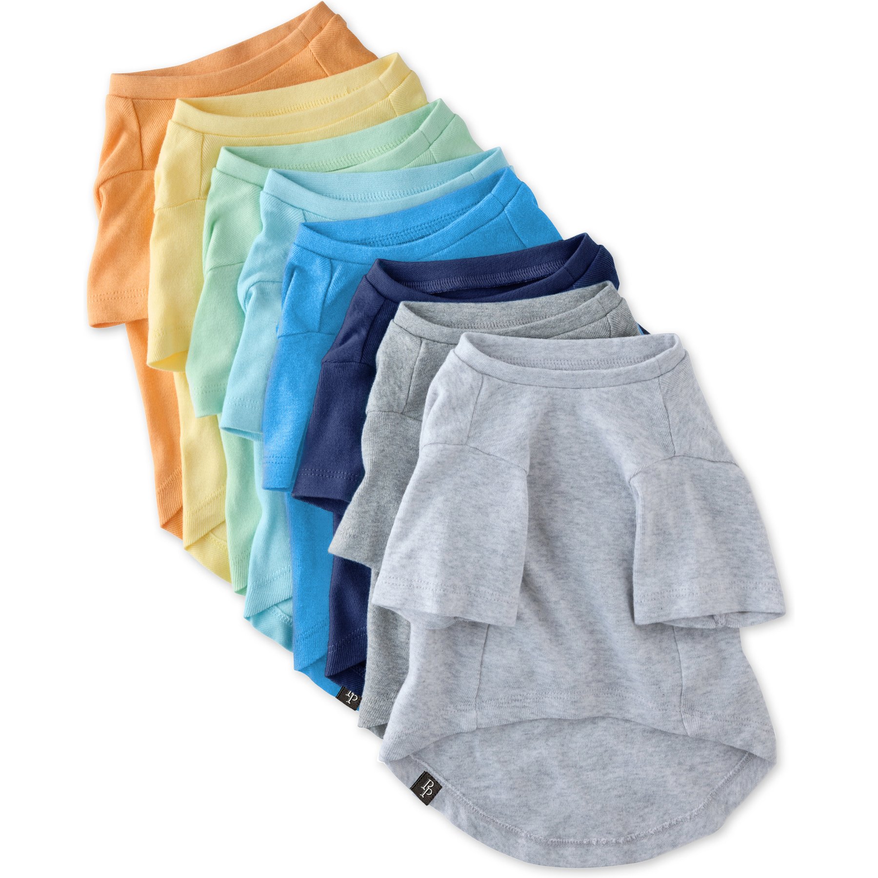 Pet Passion Toby II-The Extra Perfect Dog Tee Shirt, 8 count, Rainbow Blue, Large