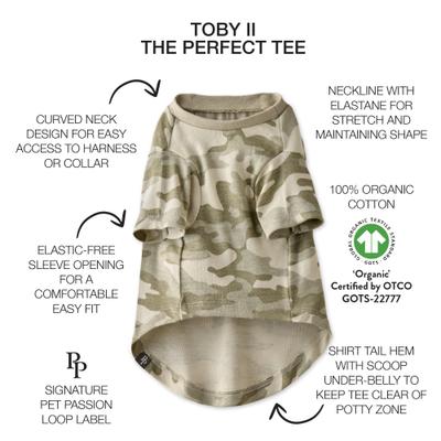 Show full view: Pet Passion Toby II-The Extra Perfect Dog Tee Shirt, Sage Camo, Large slide 3 of 8