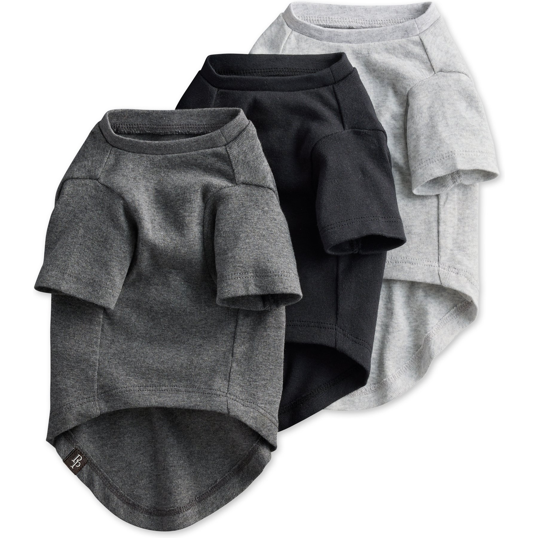 Pet Passion Toby II-The Extra Perfect Dog Tee Shirt, 3 count, Gray Ombre, X-Large