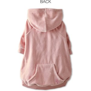 Pet Passion Cooper II - The Velour Solid Dog Hoodie, Pink, Small