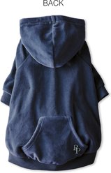 Pet Passion Cooper II - The Velour Solid Dog Hoodie, Navy, X-Small slide 2 of 8