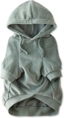 Show full view: Pet Passion Cooper II - The Velour Solid Dog Hoodie, Sage, Medium slide 3 of 10