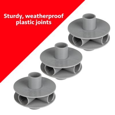 Show full view: Kitty City Outdoor Catio Furniture & Play Kits Cat Pipes & Joints, Grey slide 5 of 6