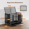 Show in main carousel: UPSKY Upgraded Thickened Carbon Steel Frame Indestructible Escape Proof Design 3 Door Hard-Sided Dog Crate, Black slide 2 of 8