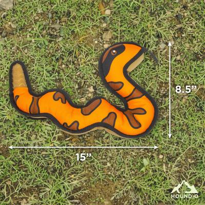 Show full view: Hound2O Snake Dog Plush Toy, Orange slide 5 of 7