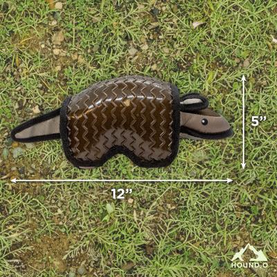 Show full view: Hound2O Armadillo Dog Plush Toy, Gray slide 5 of 7