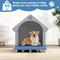Show in main carousel: KAMABOKO Strong Plastic Frame Outdoor Dog House with Porch & Two Grid Windows, Blue slide 3 of 8