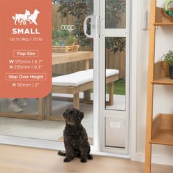 Hakuna Pets Glass Patio Dog Door, White, Small slide 2 of 9