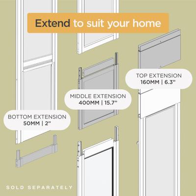 Show full view: Hakuna Pets Glass Patio Dog Door, White, Medium slide 10 of 10