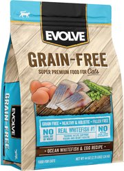 Evolve Grain-Free Ocean Whitefish & Egg Dry Cat Food, 2.75-lb bag