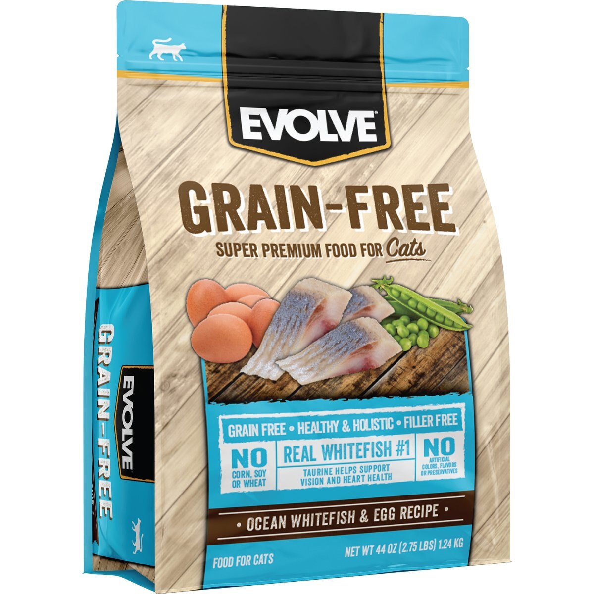 Evolve Grain-Free Ocean Whitefish & Egg Dry Cat Food, 2.75-lb bag