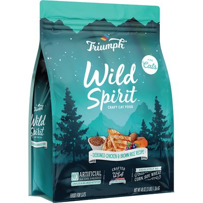 Triumph Triumph Wild Spirit Deboned Chicken & Brown Rice Recipe Dry Cat Food, 3-lb bag