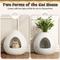 Show in main carousel: KAMABOKO Weatherproof Durable Resin with Shape of Egg Polypropylene Outdoor Cat House, White slide 4 of 6