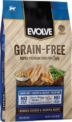 Evolve Grain-Free Deboned Chicken & Chickpea Dry Cat Food, 11-lb bag