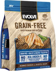 Evolve Grain-Free Deboned Chicken & Chickpea Dry Cat Food, 3-lb bag