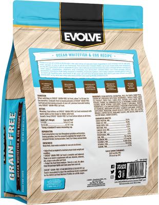 Show full view: Evolve Grain-Free Ocean Whitefish & Egg Dry Cat Food, 2.75-lb bag slide 3 of 10