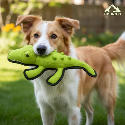 Show full view: Hound2O Gator Dog Plush Toy, Green slide 4 of 8