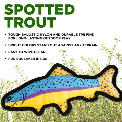 Show full view: Hound2O Ballistic Nylon Spotted Trout Plush Dog Toy, Multicolor slide 3 of 7