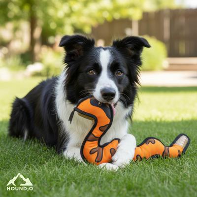 Show full view: Hound2O Snake Dog Plush Toy, Orange slide 4 of 7