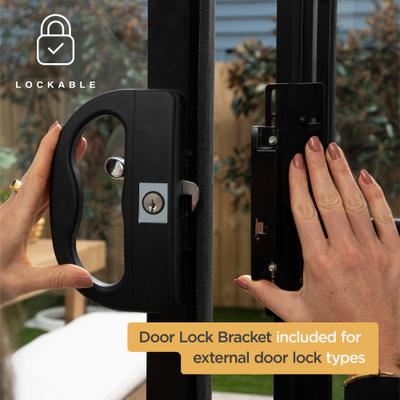 Show full view: Hakuna Pets Glass Patio Dog Door, Black, Small slide 8 of 9