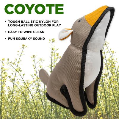 Show full view: Hound2O Coyote Dog Plush Toy, Gray slide 2 of 6