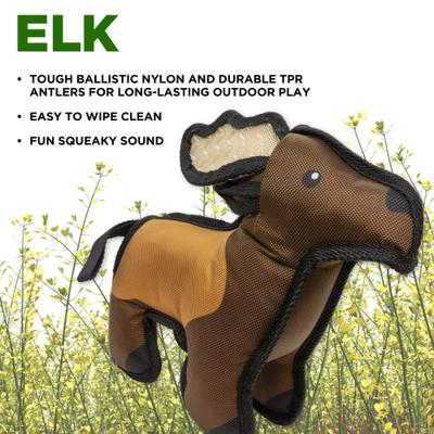 Show full view: Hound2O Elk Dog Plush Toy, Brown slide 2 of 6