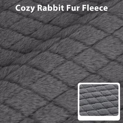 Show full view: JOEJOY Rabbit Fur Quilted Memory Foam Pad Dog & Cat Bed, Grey, 41 x 27 x 4-in slide 8 of 9