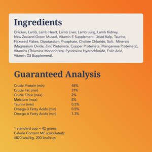 Feline Natural New Zealand Chicken & Lamb Feast Grain-Free Freeze-Dried Cat Food, 11-oz bag