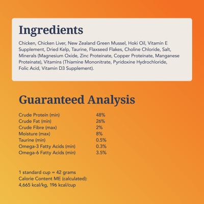 Show full view: Feline Natural New Zealand Chicken Grain-Free Freeze-Dried Cat Food, 11-oz bag slide 6 of 10