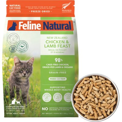 Feline Natural Feline Natural Chicken & Lamb Raw Freeze-Dried Cat Food, 12.32-oz bag