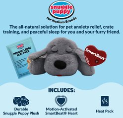 Snuggle Puppy Original Plush Behavioral Aid & Anxiety Relief Dog Toy, Gray slide 2 of 8